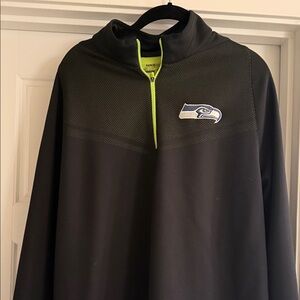 Nike Golf Black and Neon Green Dri-FIT pullover. Size XL Seattle Seahawks